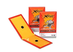 Plestra X- Out (Small) 4pcs, Mouse Glue Boardtrap Pad, Rat Glue Trap Board Pad, Rodent Trap Board