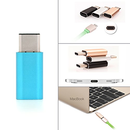 Original iProtect® USB Typ-C 3.1 Adapter USB Typ-C zu MicroUSB in blau - 5