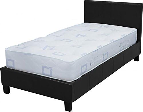 ValuFurniture Prado 3 0 inch Single Black Faux Leather Bed