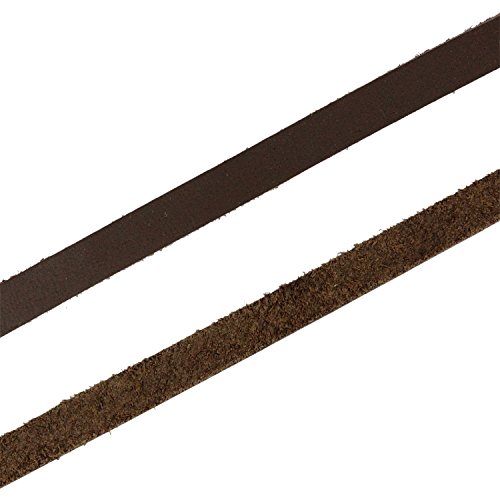 AURORIS – Lederband flach dunkelbraun Breite wählbar 2/3/4/5/8/10/15/20/25/30 mm – Variante: Breite 10mm / Länge 1m - 2