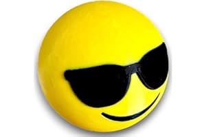 JS3DMANUFAKTUR Abdeckkappe für Anhängerkupplung "Emoji Smiley Sonnenbrille" Abdeckung Kappe lustig, cool - Kunststoff Schutzkappe für AHK Universal im 3D-Druck hergestellt für Anhängerkupplungen mit 50 mm Kugelkopf