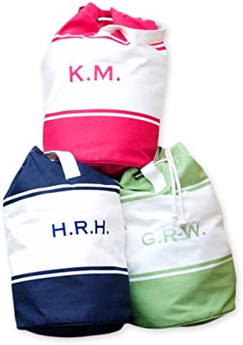 Personalised Canvas Duffle Bag (up to four initials) (Navy Blue)