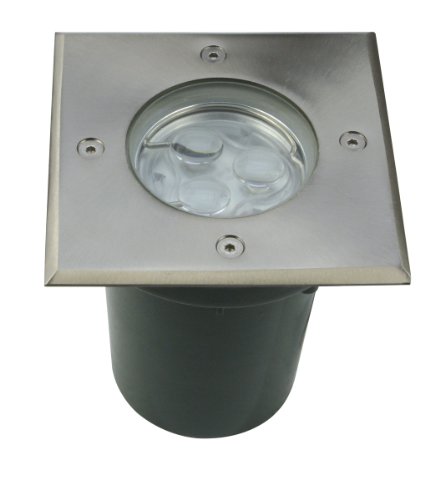 Preisvergleich Produktbild LED Bodeneinbaustrahler Bodenstrahler Garteneinbaustrahler eckig starr 3x1W