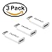 Produktbild iVoler USB C auf Micro USB Adapter, [3 Stück] USB Type-C zu Micro-USB Konverter Kompatibel für Samsung, Huawei, Xiaomi und andere Type-C Unterstützte Geräte - Weiß