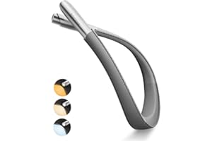 enclize LED Neck Reading Lamp, Book Lamp for Reading in Bed, 3 Brightness Levels, Lightweight, Comfortable Design, Hands Free, Durable, Perfect for Crafts, Knitting, Camping, Grey Silver