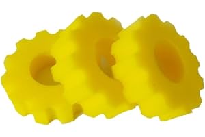 kychenBase CPF-1500 / GPF-1500 / TFP 5000 Spugne Filtro Laghetto – Ricambio Materiale Filtrante, Spugne in Schiuma Filtrante per Laghetto (3 x Gialla Fine, Ø 185 mm)