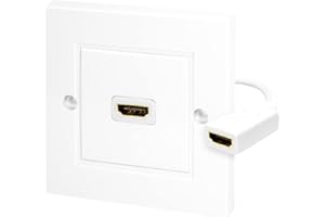 LogiLink AH0014 Adaptateur HDMI WALL PLATE, HDMI 1 port Blanc