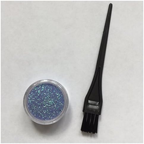 Glitter Hair Gel for Hair Roots Parting Beards Eyebrows Festival Makeup + Tint Brush (Iridescent Lavender)