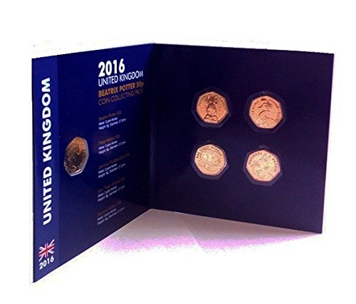 Brand New BU 2016 Full Set Beatrix Potter 24K carat Gold Plated 50p Fifty Pence Coin With Album (Full Sets with album)