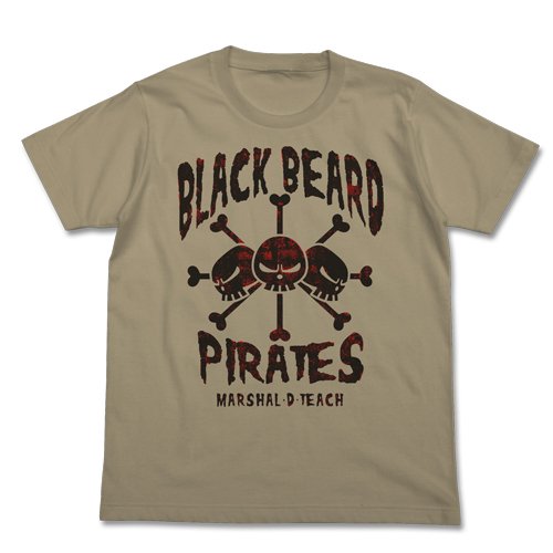 Preisvergleich Produktbild One Piece Blackbeard Pirates T-Shirt Sand Khaki (M) (japan import)
