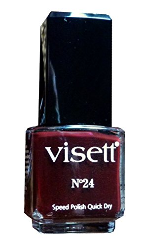 Visett Nagellack Speed Polish Nr. 24 Rotschwarz Quick Dry 30 Sekunden, 12 ml