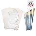 Produktbild 22 Stück Künstlerpinsel, ARTISTORE Pinsel Set 10 Stück Nylon Haarbürste mit 2 Mischpalette, 10 Stück A4 Aquarell Papier, Aquarell Acryl Ölgemälde Pinsel für Kinder Künstler und Gemälde Liebhaber