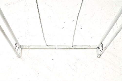 CLP Rosenbogen PIETRO halbrund, zur Wandbefestigung, Wand-Rankhilfe Eisen (bis zu 4 Größen wählbar) antik weiß, 160 x 40 x 270 cm - 5