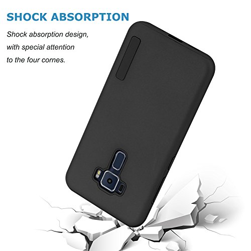 Asus ZenFone 3 ZE520KL Funda  Funda Protectora del H  brido de Doble Capa en Duro PC   TPU Silicona Absorci  n de Impacto y Anti-Ara  azos para Asus ZenFone 3 ZE520KL 5 2  2016  Negro