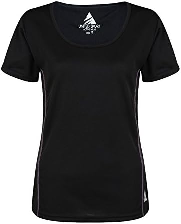 LADIES WOMENS SPORTS T SHIRT RUNNING GYM EXERCISE PERFORMANCE TOP