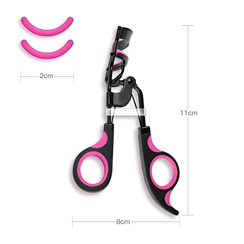 BESTOPE Schmerzfreie Wimpernzange aus Edelstahl mit 2 kostenfrei Ersatz Silikonpads Hochwertiger Wimpernformer Professionelles Make-up Tool für perfekt geschwungene Wimpern Lebenslange Nutzung - 7