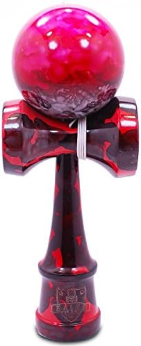 Kaleb USA Full Red Sea Marble Kendama And Extra String