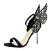 Produktbild Sexy Damen Thin High Heel Sandalen Wings Design Mode Frauen Schuhe,Black,40EU