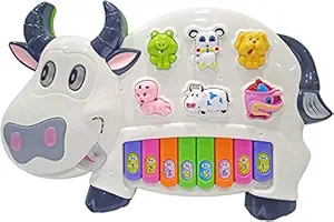 ANVITTOYWORLD Light and Sound Toys for Kids | Musical Toy | Light and Music | Best Gift for Kids | Best Return Gift | Gift for boy and Girl (Cow Piano)