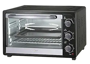 BlowHot (28L) Oven Toaster Griller, 230V, 4 Stage Selector, Adjustable Temperature Control, SS Heating Element With SS Door handle (Black)