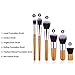 TianQin WY 10 Pcs Professional Makeup Brushes Conceler Bronzer Eyeshadow Brush Set Foundation Powder Liquid Cream Eyeliner Contour Brush Eye Cosmetics Brushes Kabuki Make up Brush Set (Natural)