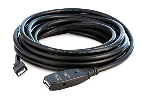MutecPower 10m USB 2.0 Macho a Hembra del Cable con chipset de extensión - Cable de extensión Activa/Cable repetidor - 10 Metros