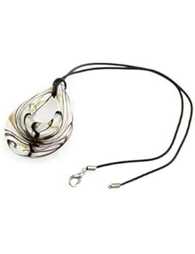 Skyllc® Glas Anhänger Glitzer Kette Collier Halskette Modeschmuck TREND