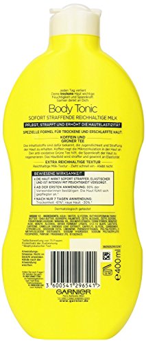 GARNIER Body Feuchtigkeitscreme Body Tonic / sofort straffende Body Lotion gegen Cellulite (mit Grün Tee & Koffein – für trockene, erschlaffte Haut) 3 x 400ml - 2