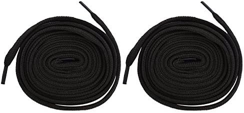 Black shoelaces flat pair of shoe laces trainers football boot laces