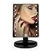 Produktbild MOMONY Kosmetikspiegel 16 LED Beleuchtet Touchscreen 360°schwenkbare Rotation Make up Spiegel Tischspiegel Batteriebetriebener, Schwarz