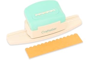 Craftelier Pressure Lever Punch for Making Decorative Festoon-Shaped Edges on Paper and Card, Die-Cut, Perfect for Scrapbooking and Crafts