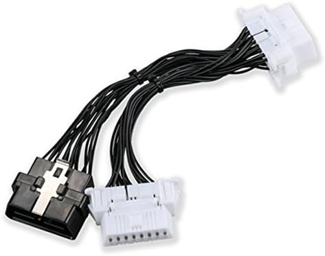 TulanAuto Car OBD2 Extension Cable Auto Male to Female OBDII Diagnostic Extender for ELM327 , X431 ,EasyDiag , iDiag for X431 5C for X431 V for X431 PRO for Diagun Connector (8.7in Male 1 To 2 Female)