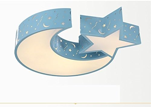Damlonby Children's room ceiling light welcoming boys and girls on the stars lighting LED Ceiling lamp bedroom lamp study lamp ,L60*W50*H10CM, blue light 32W