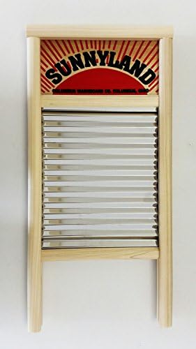 Pail Size Washboard Handmade in the USA (Sunnyland - Wavy - Stainless)