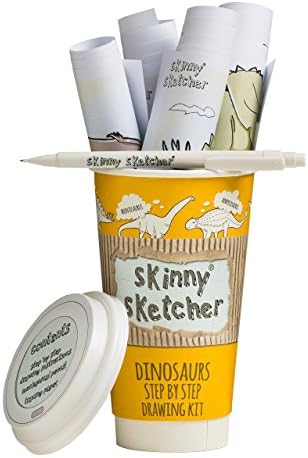 SKINNY SKETCHER STEP BY STEP DRAWING KIT. DINOSAURS