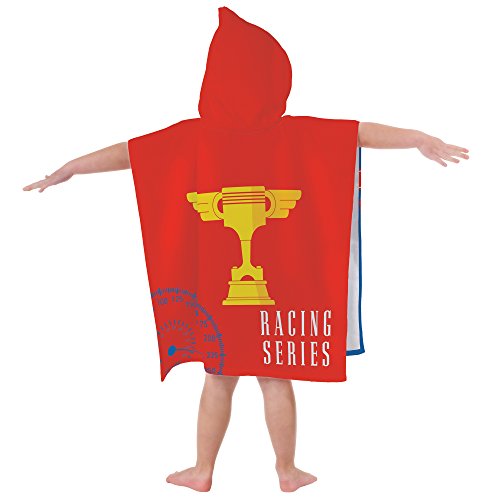 Disney Cars 044230 Circuit Badeponcho, Baumwolle, rot, 60 x 120 cm - 2