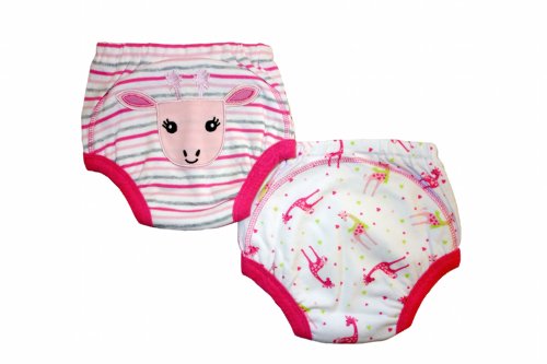 Pinkie Giraffe Potty Training Pants - PACK OF 2 (Medium 1.5-2 Years) Inner Waterproof Layer, 100% Cotton