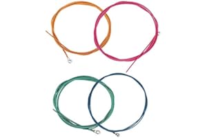 BNINETEENTEAM Cuerdas de bajo duraderas 1.16 mm 1.44 mm 2.0 mm 2.54 mm Cuerdas de bajo eléctrico Coloridas de 4 Cuerdas Cuerdas de Instrumentos