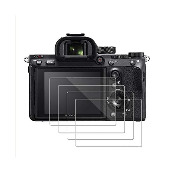 (4 Piezas) OOTSR Protector de Pantalla para Sony Alpha A9 A7II A7RII A7SII A7RIII A7R Mark II, Protector de Vidrio…