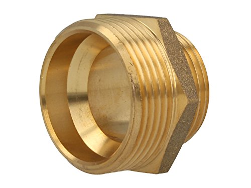 Reduziernippel Doppelnippel messing blank 1 Zoll Außengewinde x 1 1/4 (5/4) Zoll Außengewinde - 3