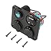 Produktbild DEjasnyfall Dual USB-Anschlüsse Autoladegerät + LED-Voltmeter + 12-V-Steckdose + EIN-Aus-Schalter 4 in 1 Auto Marine Boat LED-Schalttafel (schwarz & rot & blau)