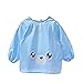 Lovely Smocks Baby Feeding Clothes Baby Bibs Happy Face ,Blue