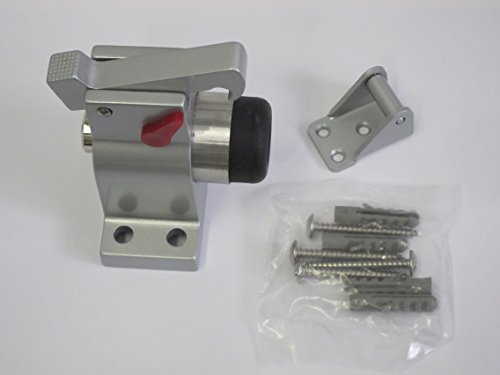 1 X Türstopper TS-83030 Grau Massiver Alu Guss Bodenmontage mit Feststeller Türpuffer - 6