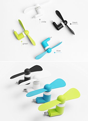 DolDer Outdoor mini Ventilator für OTG fähige Handy / Smartphone / Tablet mit microUSB Anschluss Blau - 6