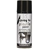 Sconosciuto Spray to Plastic Paint Professional Finish Smooth Durable Spray Paint 400ml Gloss (Black)