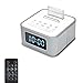 Produktbild WWANGYU Radiowecker, Drahtlose Bluetooth-Lautsprecher, Digital-Wecker USB-Ladegerät Für Schlafzimmer Mit FM Radio/USB-Ladekabel Anschluss/AUX-IN Und Handy-Stand(Black,White),White