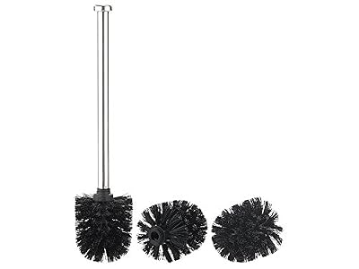BadeStern Brosse WC en acier inoxydable avec têtes de rechange Ø 7 cm - Noir