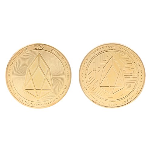 Preisvergleich Produktbild MAZE MA Gedenkmünze EOS Digitalwährung Silber Gold Kollektion Kunst Geschenk Souvenir
