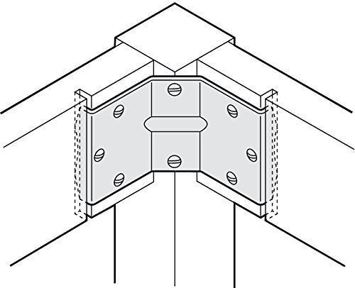 4x GedoTec® Winkelbeschlag Zargenverbinder Tischbeinbeschlag für Tische & Bänke | Höhe 70 mm | Stahl verzinkt | Winkelverbinder für eine stabile Konstruktion | Markenqualität für Ihren Wohnbereich - 3