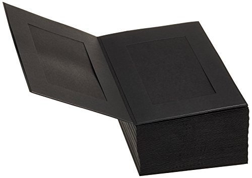 Daiber Endlos-Passepartouts Leinenkarton ohne Umrandung für Bildformat, 10 x 15 cm, 125 Stück, schwarz